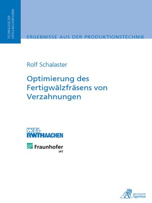 cover image of Optimierung des Fertigwälzfräsens von Verzahnungen